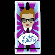 Coque Sony Xperia U Mister Swag Roux