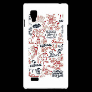 Coque LG Optimus L9 Adishatz All Over Rugby