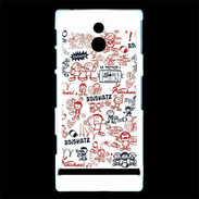 Coque Sony Xperia P Adishatz All Over Rugby