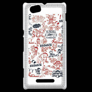 Coque Sony Xperia M Adishatz All Over Rugby