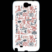 Coque Samsung Galaxy Note 2 Adishatz All Over Rugby YM