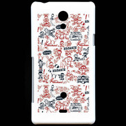 Coque Sony Xperia T Adishatz All Over Rugby YM