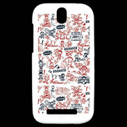 Coque HTC One SV Adishatz All Over Rugby YM