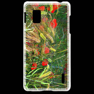Coque LG Optimus G DP Coquelicot dans un champs de blé