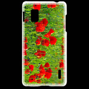 Coque LG Optimus G DP champs de coquelicots