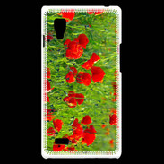 Coque LG Optimus L9 DP champs de coquelicots