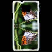 Coque Samsung Galaxy S2 DP oiseau mirroir