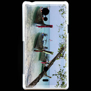 Coque Sony Xperia T DP Barge en bord de plage 2