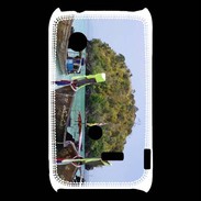 Coque Sony Xperia Typo DP Barge en bord de plage