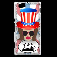 Coque Sony Xperia M Miss USA Chatain