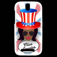 Coque HTC One SV Miss USA Black