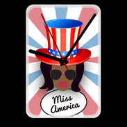 Grande pendule murale Miss USA Black