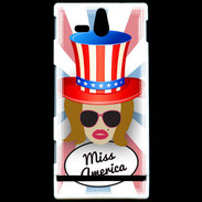 Coque Sony Xperia U Miss USA Rousse