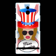 Coque Sony Xperia P Miss USA Rousse