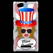 Coque Sony Xperia M Miss USA Rousse