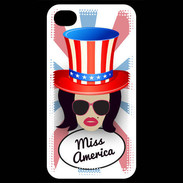 Coque iPhone 4 / iPhone 4S Miss USA Brune