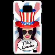 Coque Samsung Galaxy S2 Miss USA Brune