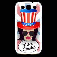 Coque Samsung Galaxy S3 Miss USA Brune