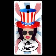 Coque Sony Xperia T Miss USA Brune