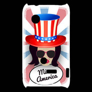 Coque Sony Xperia Typo Miss USA Brune