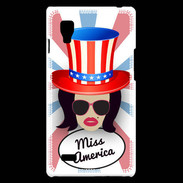 Coque LG Optimus L9 Miss USA Brune