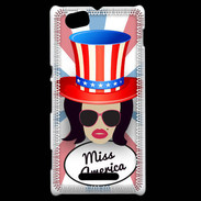 Coque Sony Xperia M Miss USA Brune