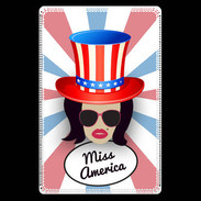 Etui carte bancaire Miss USA Brune