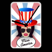 Grande pendule murale Miss USA Brune