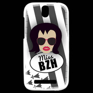 Coque HTC One SV Miss Bretagne Brune