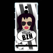 Coque Sony Xperia P Miss Bretagne Brune