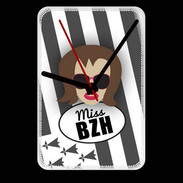 Grande pendule murale Miss Bretagne Chatain