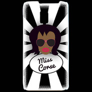 Coque LG P990 Miss Corse Black