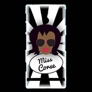 Coque Sony Xperia P Miss Corse Black