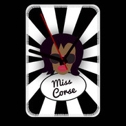Grande pendule murale Miss Corse Black