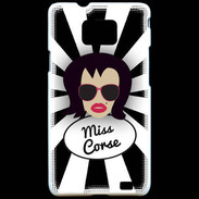 Coque Samsung Galaxy S2 Miss Corse Brune