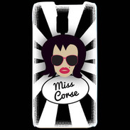 Coque LG P990 Miss Corse Brune