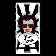 Coque Sony Xperia P Miss Corse Brune