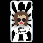 Coque Samsung Galaxy S2 Miss Corse Chatain