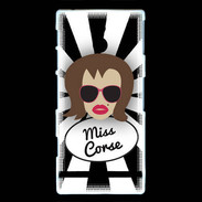Coque Sony Xperia P Miss Corse Chatain