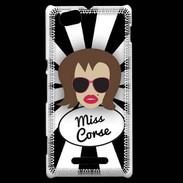 Coque Sony Xperia M Miss Corse Chatain