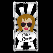 Coque Sony Xperia M Miss Corse Rousse