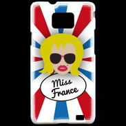Coque Samsung Galaxy S2 Miss France Blonde