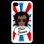 Coque iPhone 4 / iPhone 4S Miss France Black