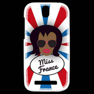 Coque HTC One SV Miss France Black