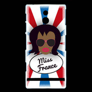 Coque Sony Xperia P Miss France Black