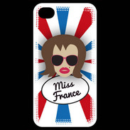 Coque iPhone 4 / iPhone 4S Miss France Chatain