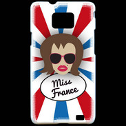 Coque Samsung Galaxy S2 Miss France Chatain