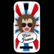 Coque HTC One SV Miss France Chatain