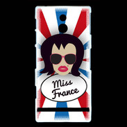 Coque Sony Xperia P Miss France Brune