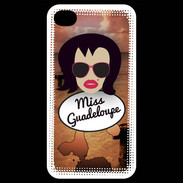 Coque iPhone 4 / iPhone 4S Miss Guadeloupe Brune